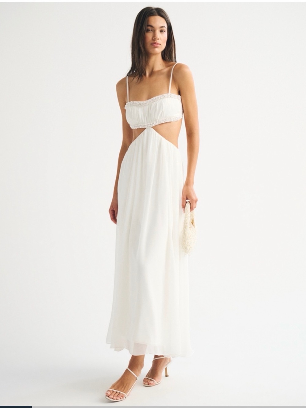 NWT A&F bra-free CutOut Beaded Maxi Dress
